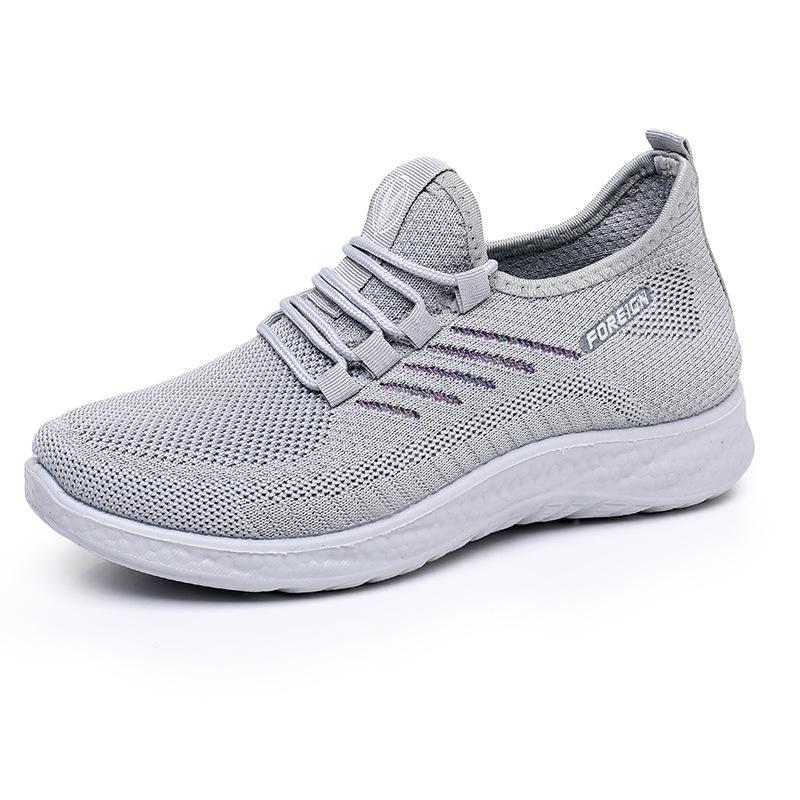 

Shoes women s spring new casual single shoes shoes round head breathable non-slip wear-resistant versatile women s shoes 41 серый