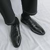 Men Derbys Oxford Green Personality Nightclub Black Leather Formal Business Shoes Men's Tuxedo Wedding Dance Shoes Plus Size