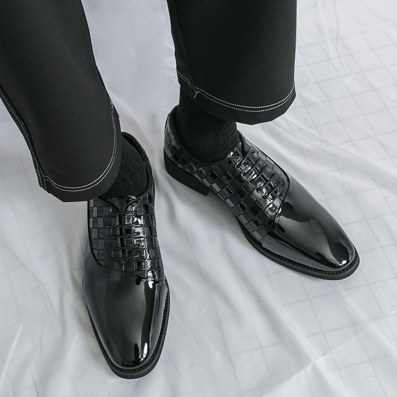 Men Derbys Oxford Green Personality Nightclub Black Leather Formal Business Shoes Men's Tuxedo Wedding Dance Shoes Plus Size