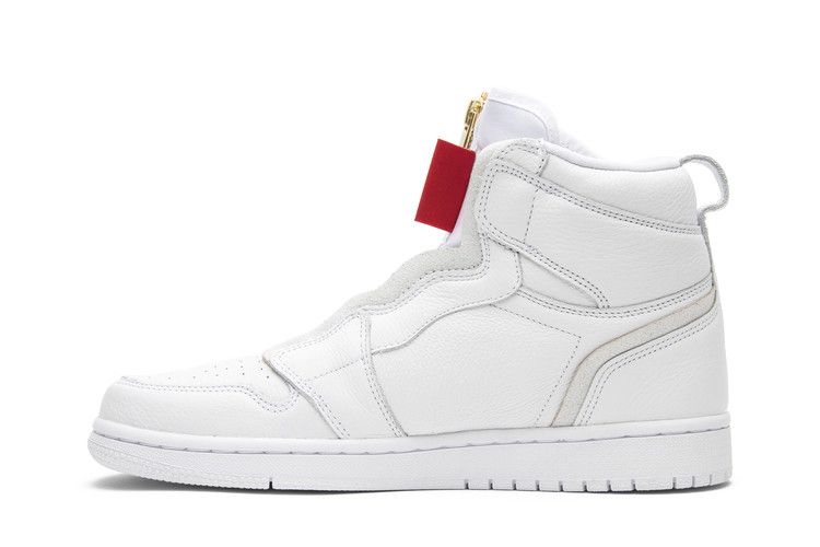 Women's Sneakers Nike Jordan 1 Retro High Zip White (Women's) White/White-University Red