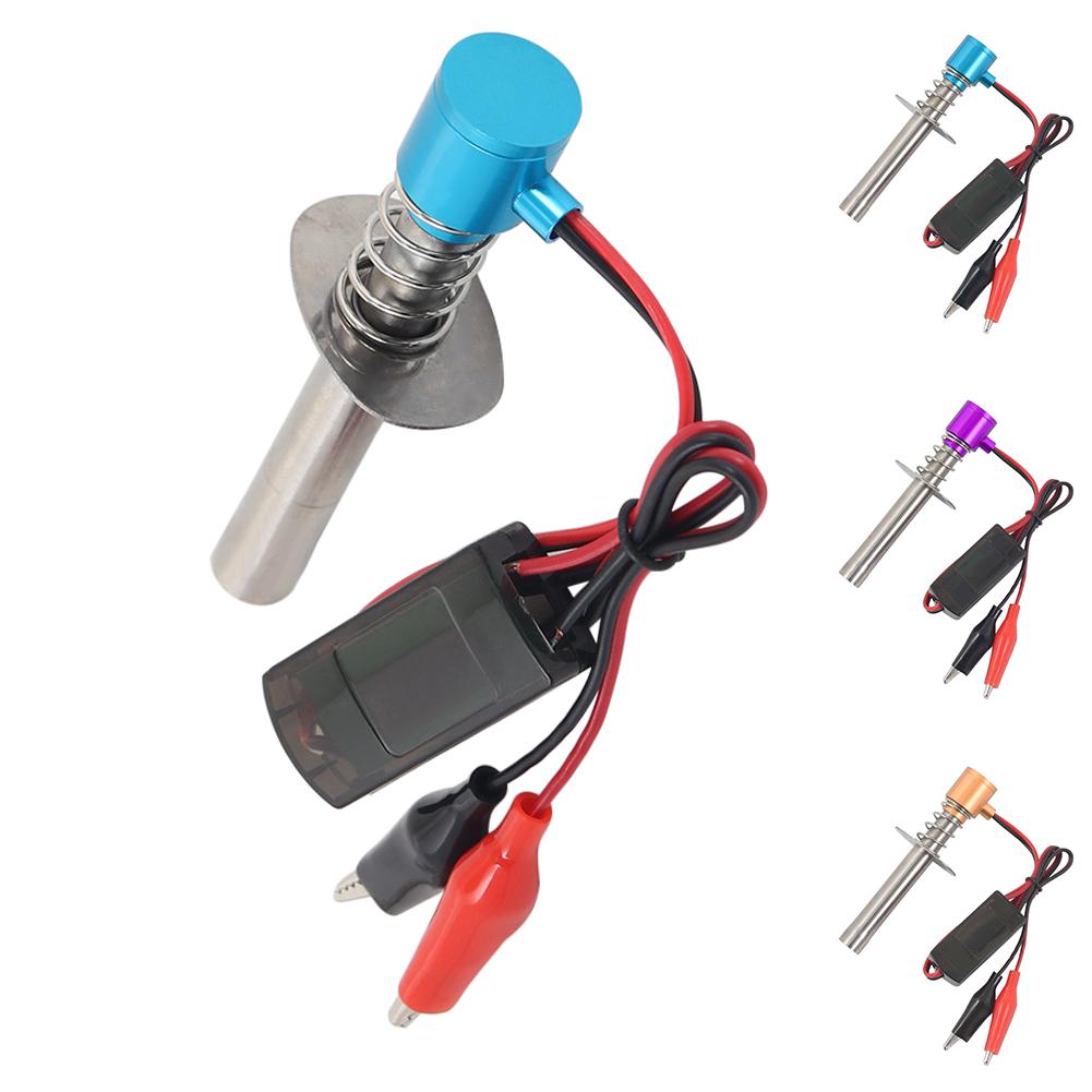 Wide Voltage 6V-24V Glow Plug Starter, Quick Ignition Electronic Igniter for 1/8 1/10 HSP Nitro RC Car, Upgraded Lighter