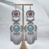Luxury Rhinestone Pearls Ear Drop Zinc Zinc Alloy Ethnic Style Ear Studs Retro Tassel Earrings  Holiday