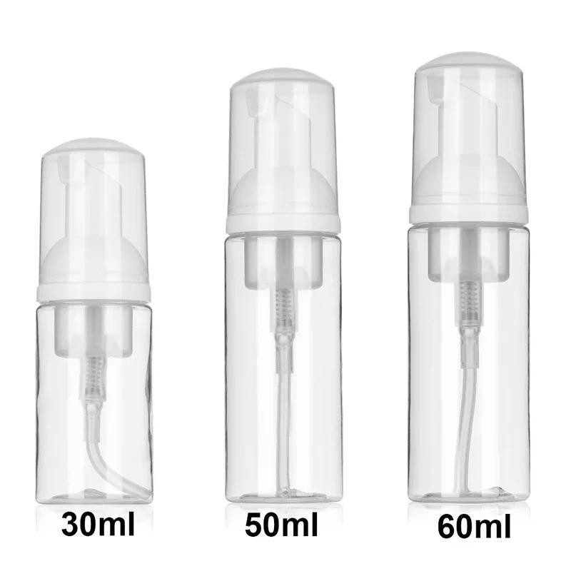 2Pcs 30ml 50ml 60ml Plastic Foam Pump Bottle Empty Face Eyelashes Cosmetic Bottle Cleaner Soap Dispenser Foam Bottle