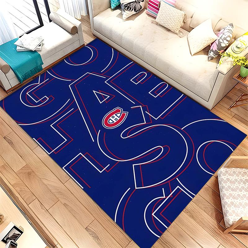 Montreal Canadiens (1) Tappeto Adatto per Soggiorni Camere da Letto Stanze dei Computer Zone Pranzo e Posizionamento Sotto Tavoli e Sedie Anche una Scelta Ideale F