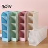 Pen Holder for Desk Slanted with 5 Compartments, Plastic Stationery Storage Organizer, Office Desktop Supplies Macaron Colors Space Saving Pencil Cup