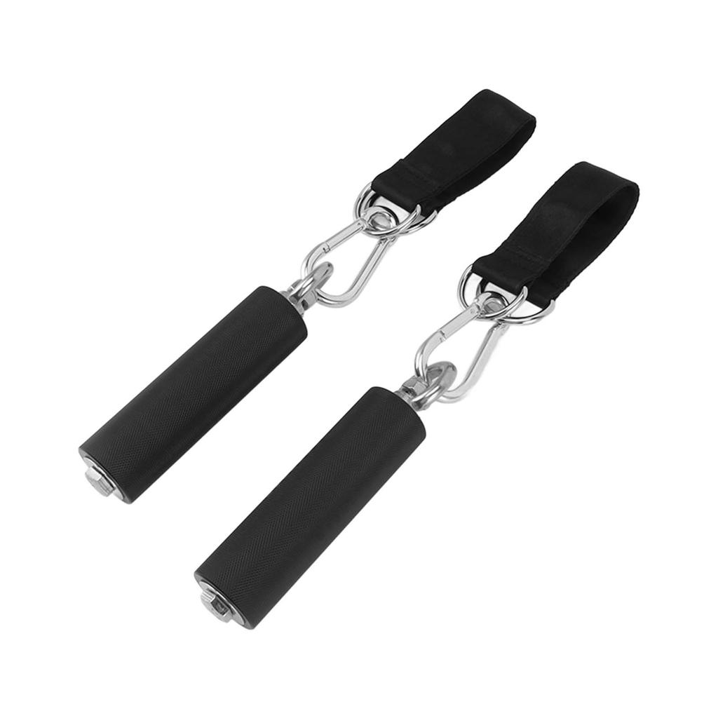 1Pair Pull Up Handle Cable Handle TPR Rubber Coated Grip Anti Slip Straight Gym Equipment