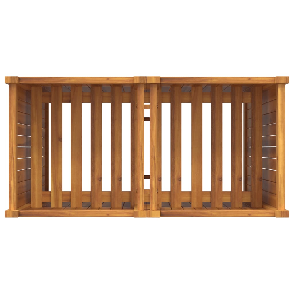 Plant Box with Liner 84 x 42 x 100 cm Solid Acacia Wood