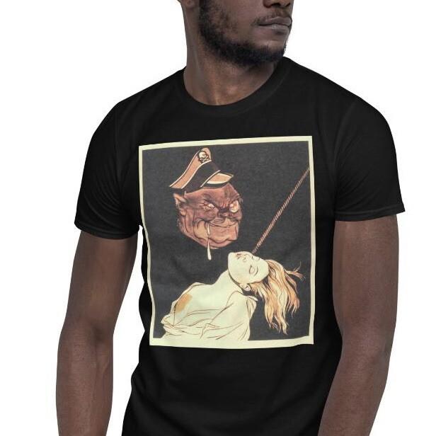Horror Art Monster Dog Soldier Bdsm Torture Scary Short-Sleeve Unisex T-Shirt
