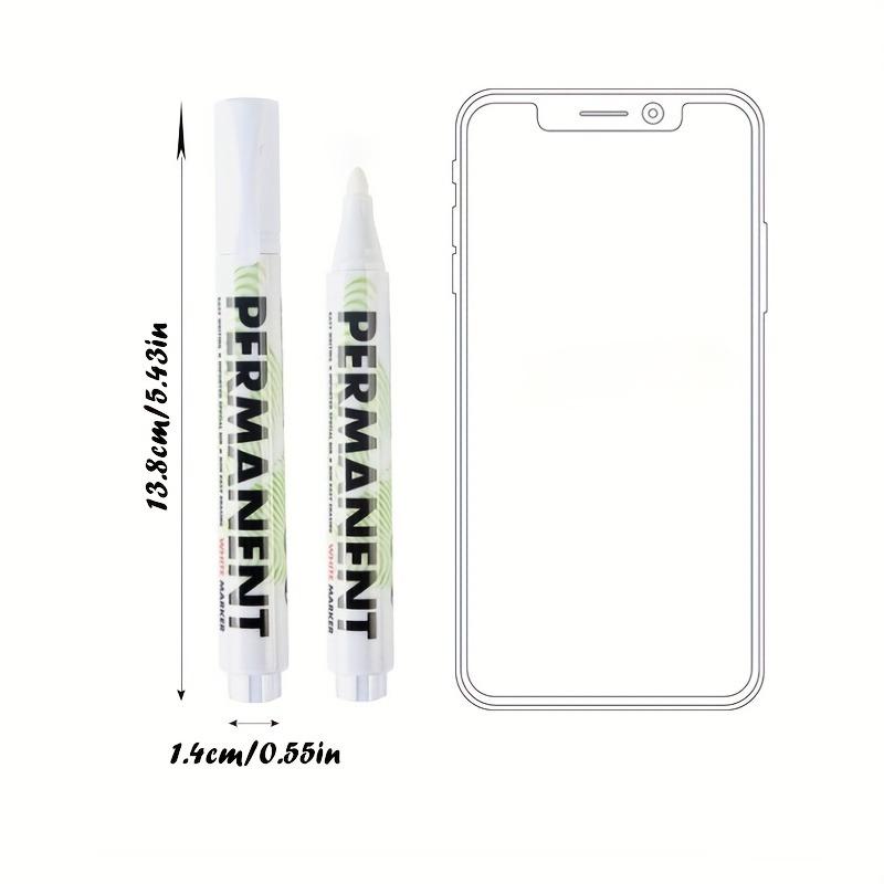 5pcs For Metal White Marker Pen 3mm Alcohol Oily Waterproof Tire Graffiti Pens Permanent For Stainless Steel Fabric Wood Leather