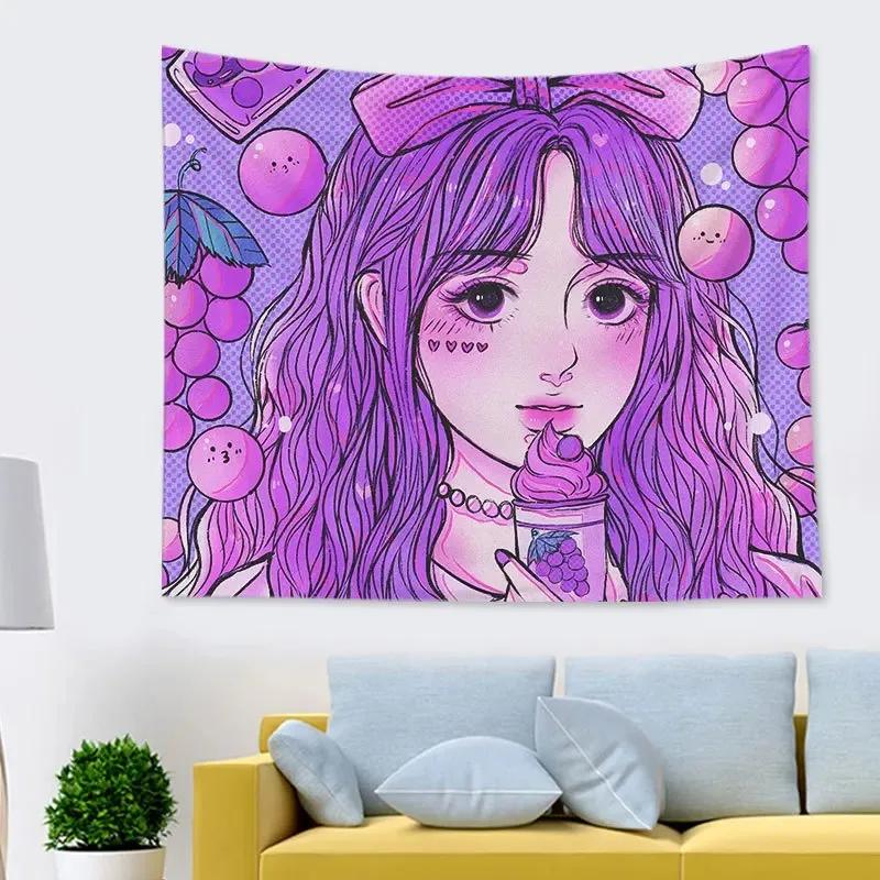 Cute and Energetic Beauty Hanging Cloth Home Wall Decoration Tapestry Office Living Room Tapestry