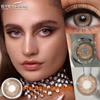 Eyeshare 2 buc = 1 pereche Lentile de contact colorate pentru ochi Ochi albaștri Lentilă de culoare Lentilă roșie Lentilă naturală anuală 14,2 mm