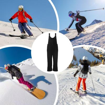 Womens Snow Bibs Adjustable Shoulder Strap Suit Windproof Adjustable Shoulder Strap Bib Snow Pants For Mother Girlfriend Skiing
