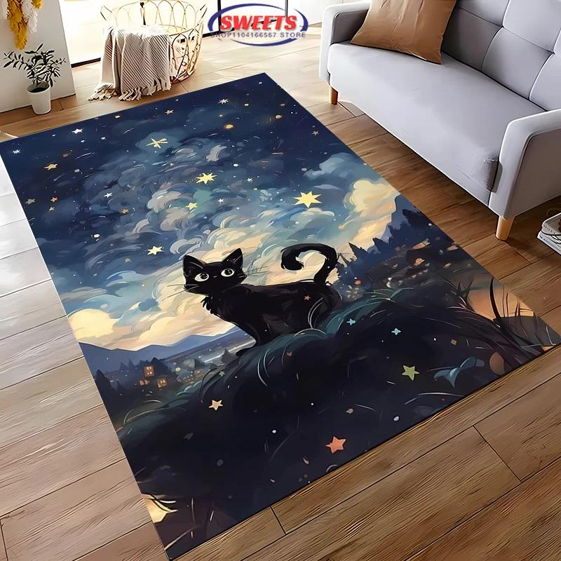 3D Cat Carpet New Release! Anti-slip Sound Insulation,Rug for Living Room Bedroom, Bedside and Office Areas,Durable Washable Mat