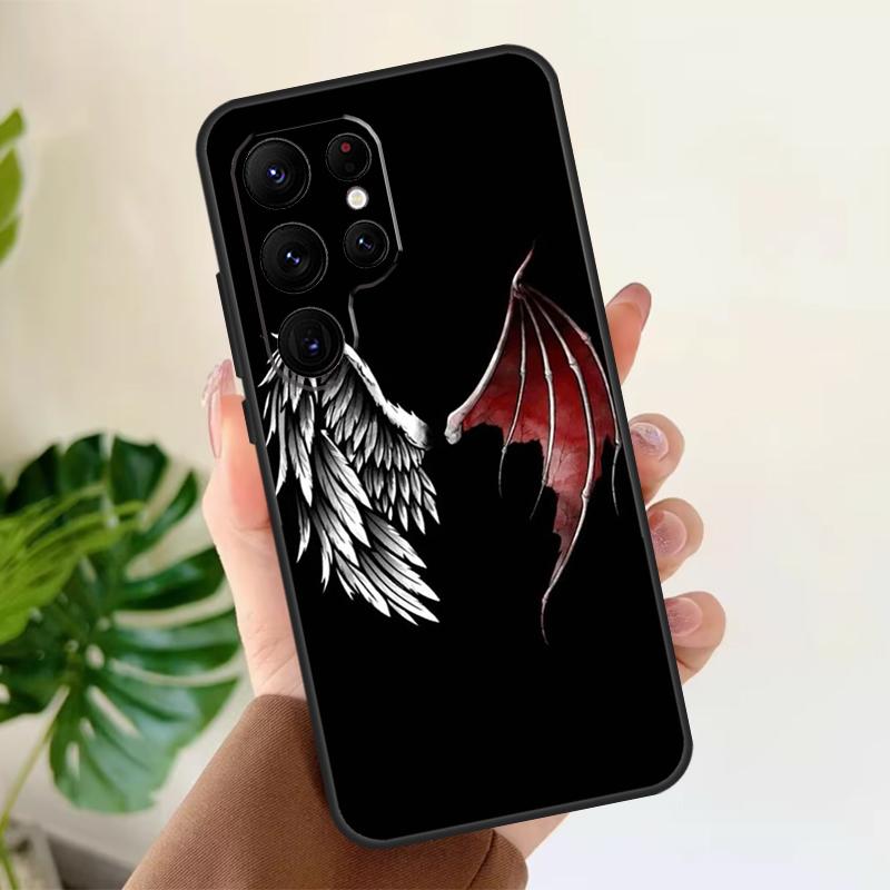 

Крылья Ангел Дьявол Мягкий Чехол Для Samsung Galaxy S21 S22 S23 S24 S25 Ultra S9 S10 Plus S20 FE S24 FE Чехол для Телефона Galaxy S10 Plus