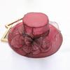 Beach Hat Floral Design Sun Protection Adjustable Organza Thin Elegant Sun Cap Fashion Accessories