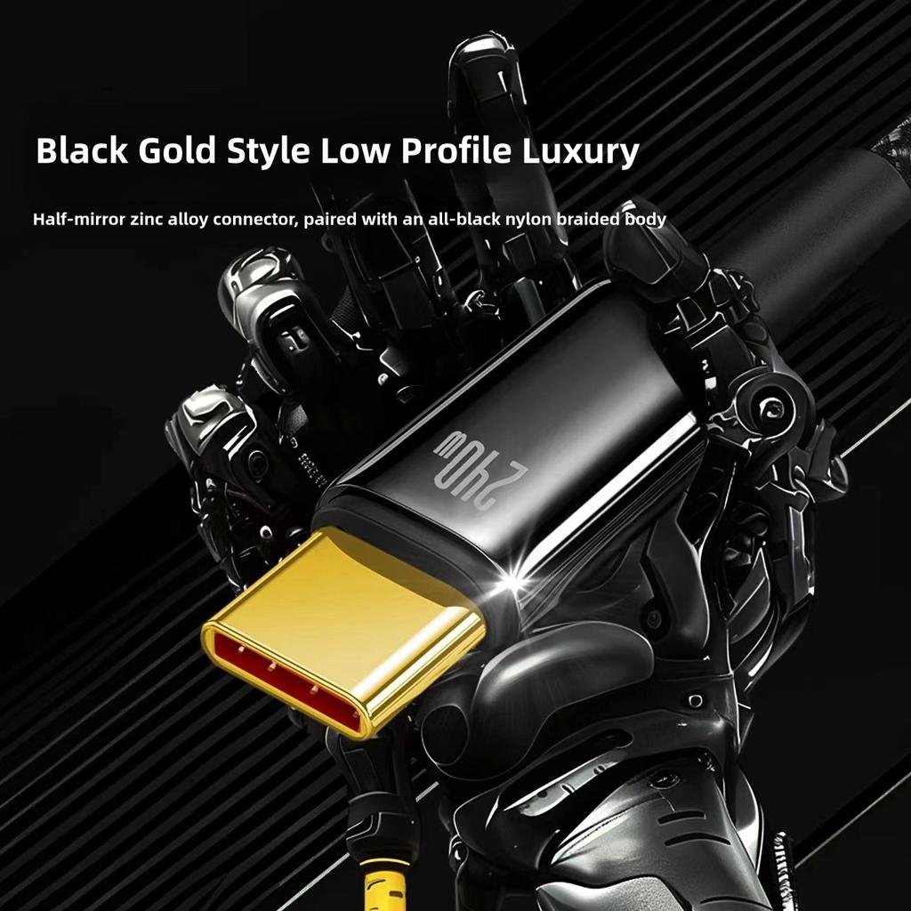 240W Zinc Alloy Super Fast Charge Type-C to Type-C Data Cable for iPhone15 Samsung Xiaomi  MacBook