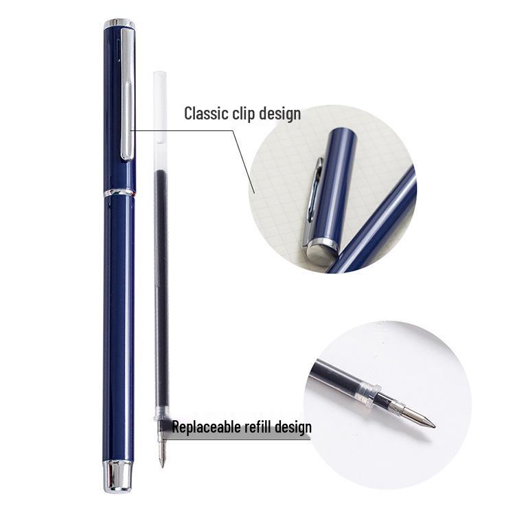 Metal Ballpoint Pen - Customizable Signature Gift Pen with Black Gel Ink