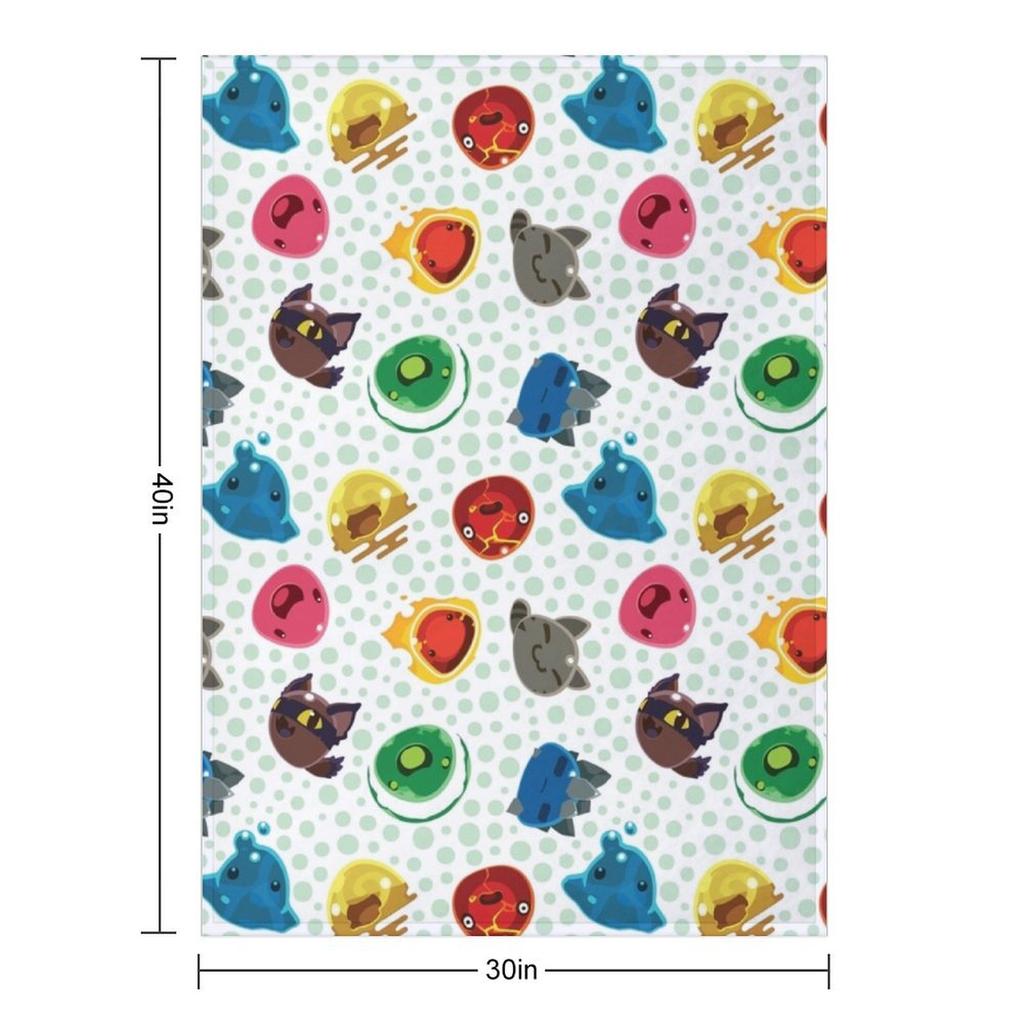 Cute Slime Rancher Pattern Throw Blanket Bed Sofa Quilt Luxury Thicken Hairy Blankets