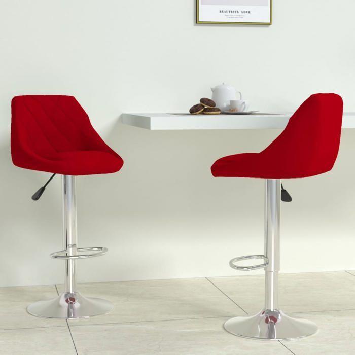 VidaXL Lot de 2 Tabourets de Bar, Chaise de Pub, Siège de Bistrot, Meuble de Salle à Manger Cuisine Salon Maison Intérieur, 335311