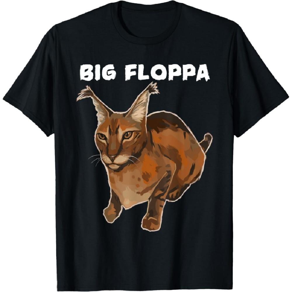 

Big Floppa Caracal Cat Meme Funny Memes Internet Memes Gen-Z T-Shirt for Men Women Girls Kids(1) S