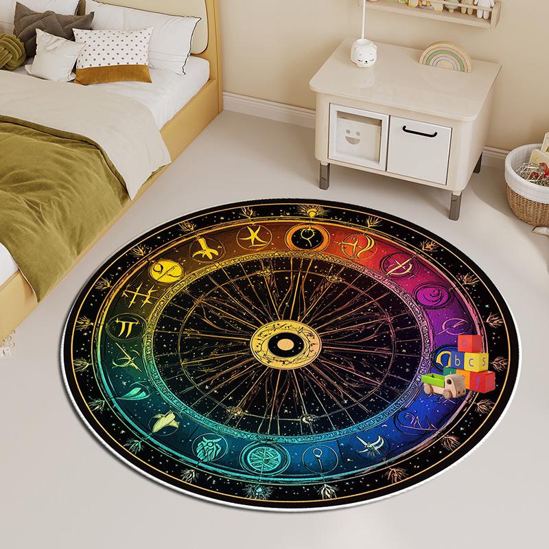 Kulatý koberec, Podložka pod domácí počítačovou židli, Velkoplošný do ložnice, obývacího pokoje, pod konferenční stolek, pod závěsný koš, Koberec s magickým polem, Odolný proti skvrnám