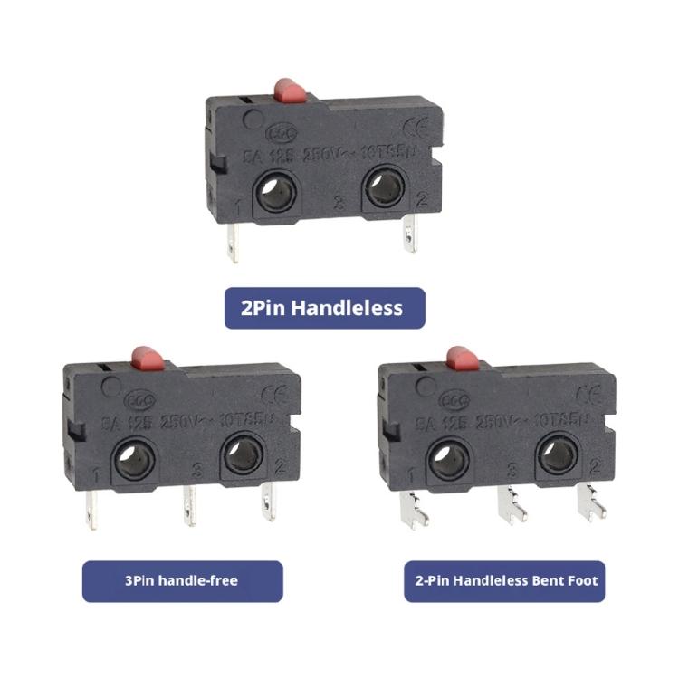 Gehäuse schwarz Mikroschalter-Baugruppe, KW11 KW12 Taster-Steuereinheit mit Metallkontakten und Beschriftungskörper