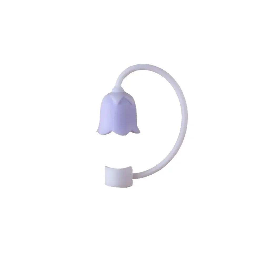 Silicone Straw Cover Cap Dust-Proof Bell Flower Straw Topper for Stanley Yeti Tumbler Cup Straws Accessories