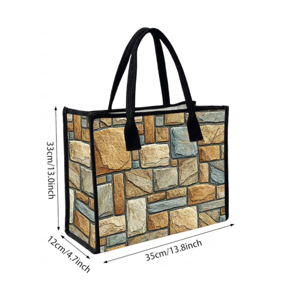 Vintage Stone Pattern Tote Bag