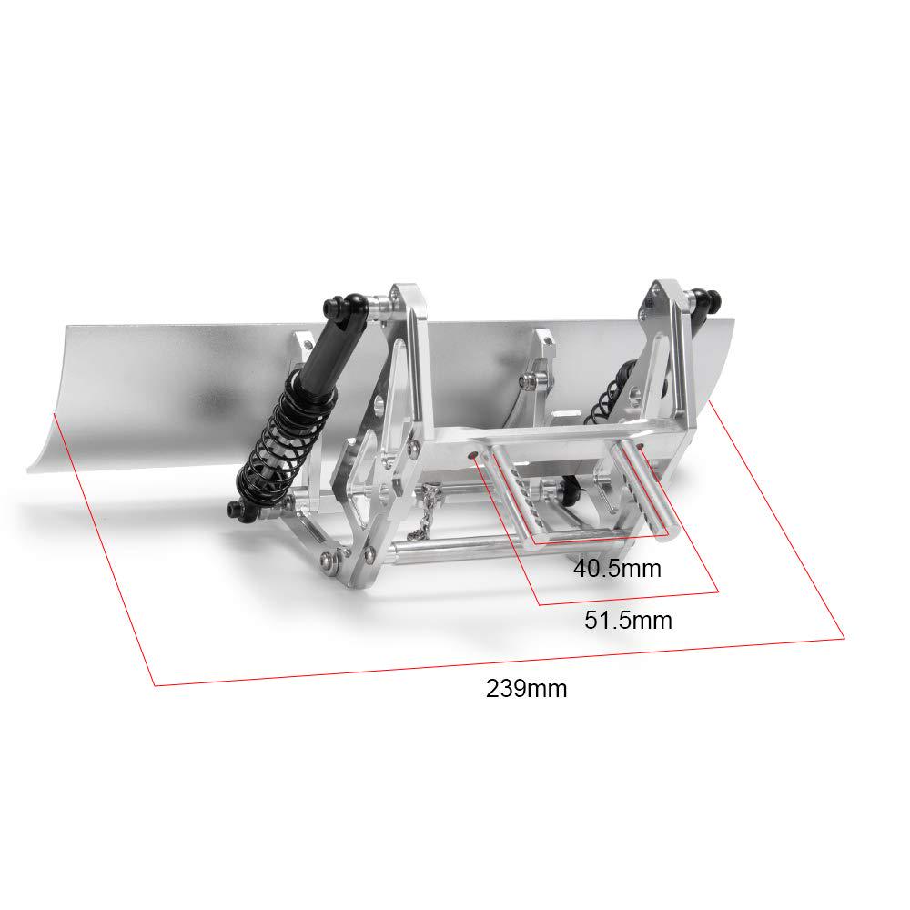 TRZX RC Snow Plow Aluminum Alloy Blade Kit Upgrade Parts Axle for 1/10 SCX10 II 90046 90047 90028 90027 TRX4 RC Crawler Car