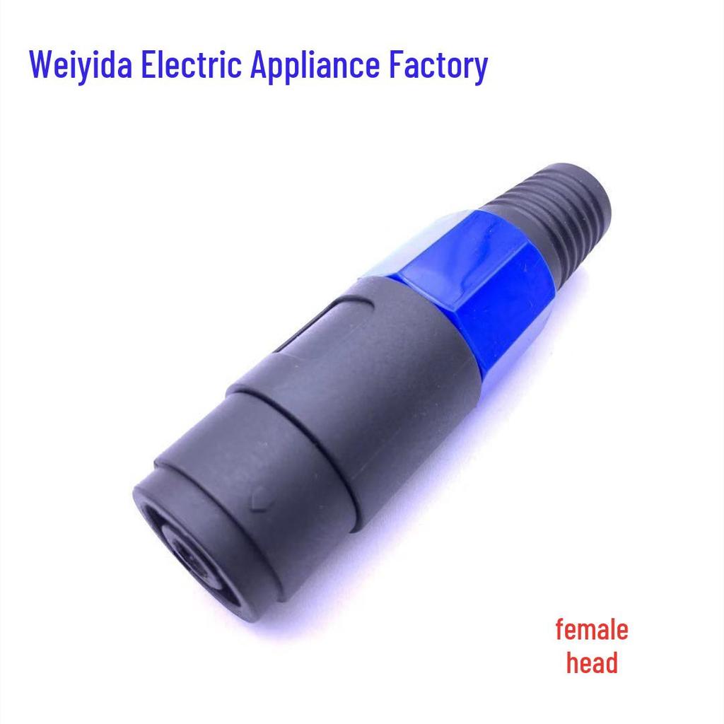 Four-core 4-pin Female Audio Speaker Connector for Amplifiers