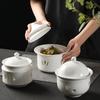 Hotel Stew Cup Ceramic With Cover Open Stove Heating Vegetable Pot Household Stewed Egg Soup Bird'S Nest Chinese Restaurant Buddha Jumps Over The Wall