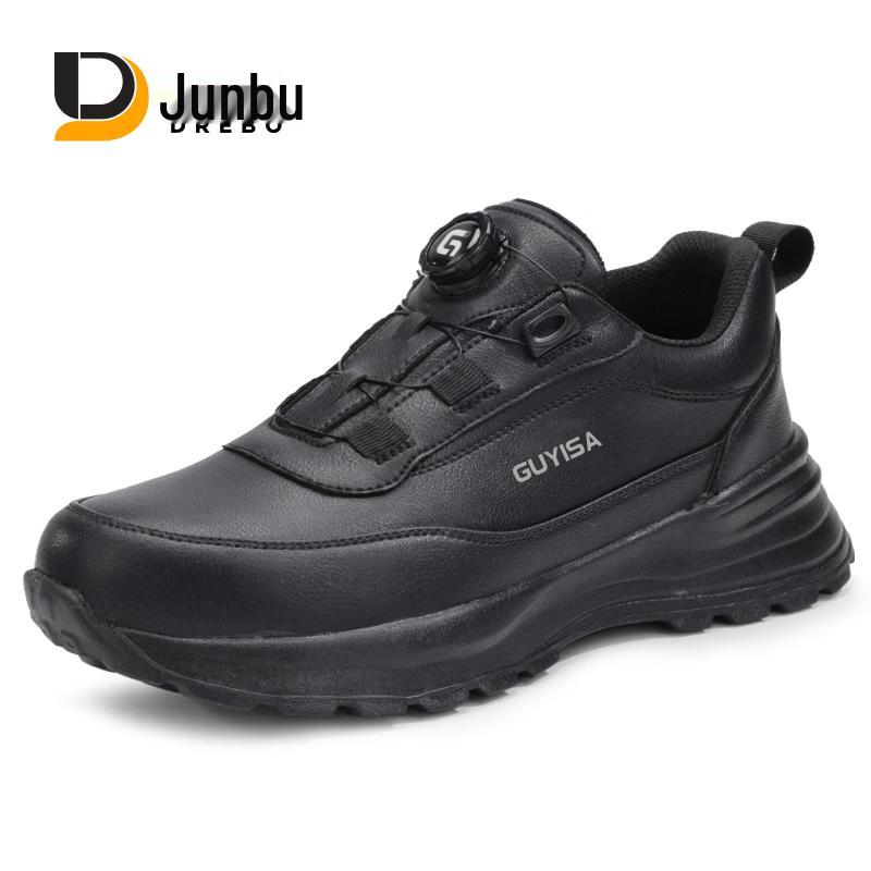 JUNBU Men's Steel Toe Safety Work Shoes