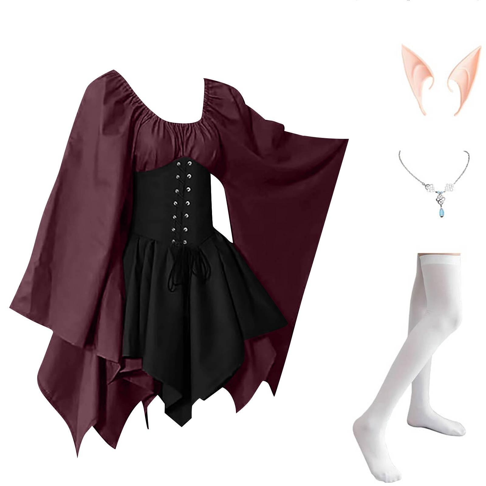 

Женское модное винтажное платье с длинным рукавом, вечернее вечернее вечернее платье для косплея M