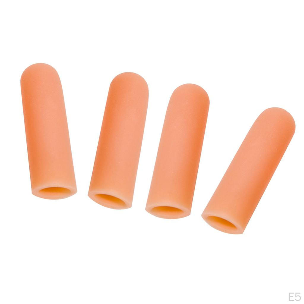 2 Pairs Elastic Silicone Toe Finger Cap Cover Protective Splint Sleeves for Women Men - Can be
