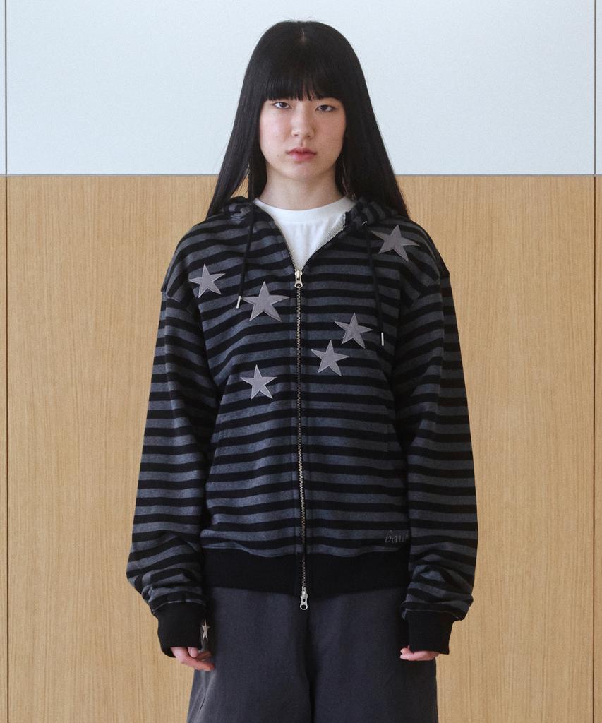 Bauf Star Symbol Zip-Up Hoodie [Stripe]