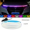 1pc Led Car Hood Lights Seqentuial Universal Headlight Strip Car Decorative Atmosphere Lamp DRL Auto Daytime Running Lights Dome Lights 6