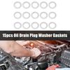 X AUTOHAUX Drain Plug Washer Gasket Universal Crush Washer Drain Plug Gasket 14x22x2mm 15pcs