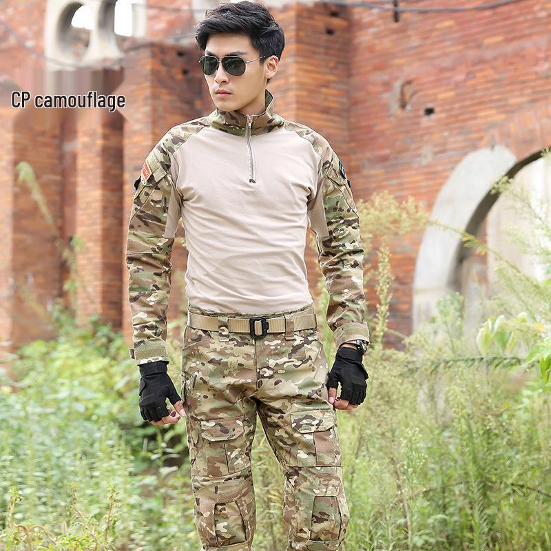 Tactical Frog Python Pattern CP Camouflage Outdoor Suit - Slim Fit, Wear-Resistant Training Set