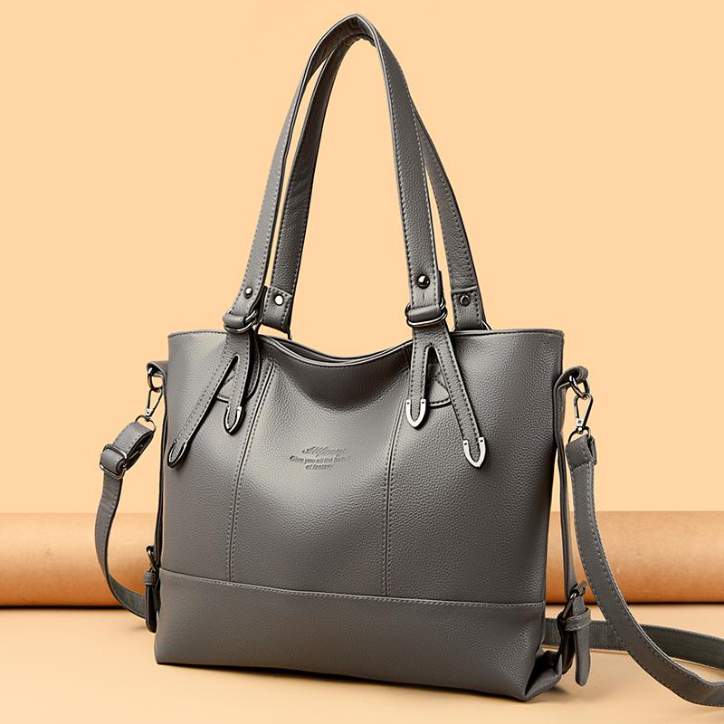 Stylish Faux Leather Shoulder Bag Women's Large Capacity Tote Bag