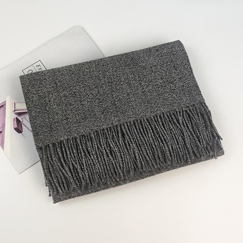 200*70cm Winter Soft Warm Cashmere Scarf Solid Color Shawls Wraps Long Blanket Scarf with Tassels