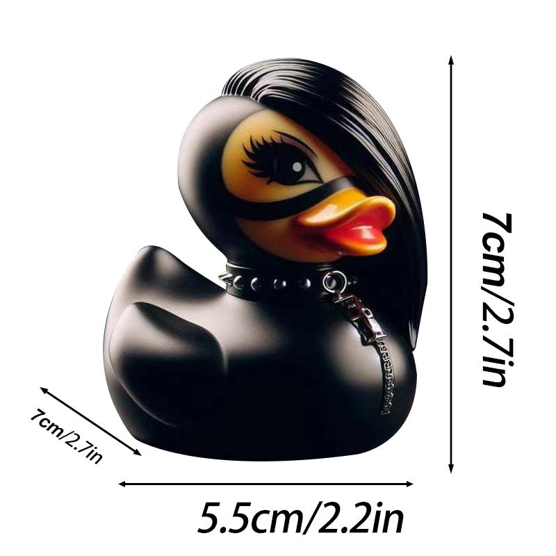 1PC Duck Statue Indoor Gothic Sculpture Punk Animal Figurine Resin Statues Desk Decor Collectible Figurines Satan Duck Decor