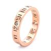 Trendy Japanese-Korean Roman Numeral Zircon Couple Ring - Non-fading Unisex Fashion for Men and Women