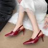 Fashion Butterfly Knot Head Sandals Women Fashion Pointy Shallow Mouth Set Foot Anti-slip Wear-resistant High Heels