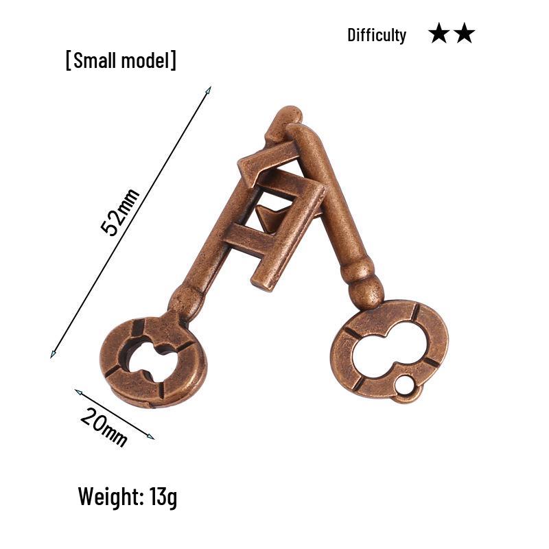 Intelligence Puzzle Zinc Alloy Disentanglement Rings - Unlock Nine Linked Rings Kongming Luban Lock Educational Toy