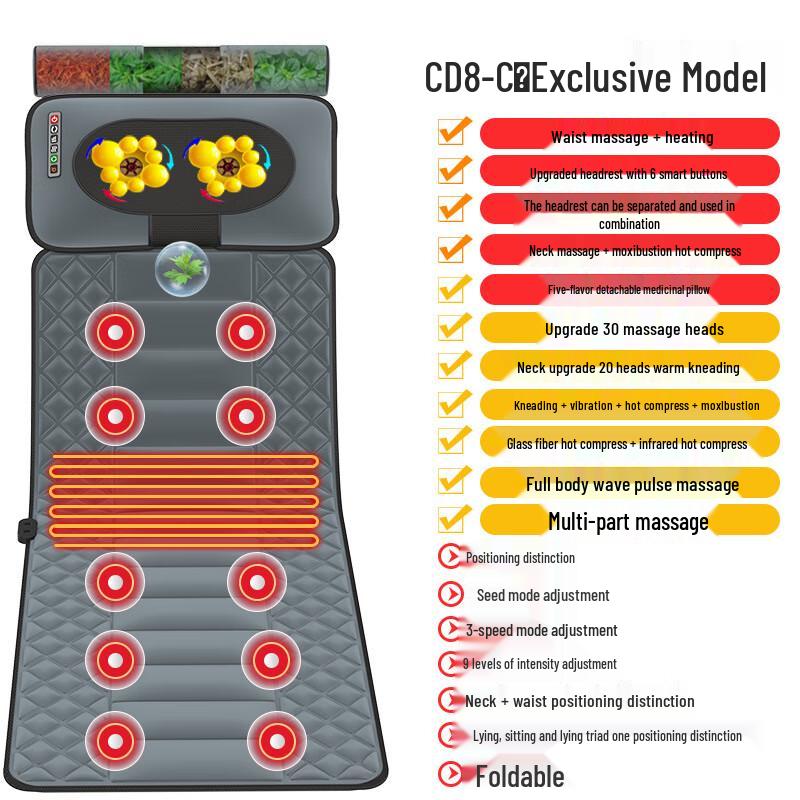 

Ambassador Full Body Foldable Infrared Heated Massage Cushion