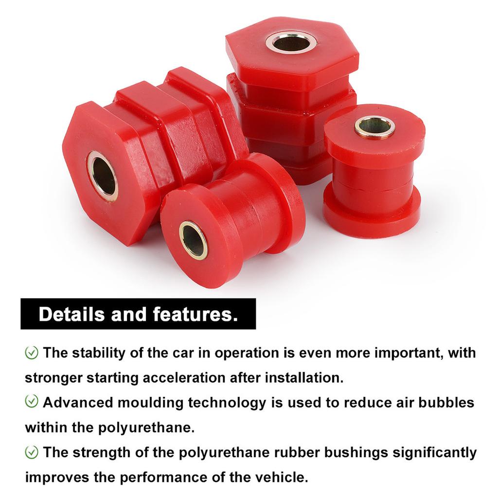 Polyurethane Red Car Suspension Arm Bushing Kit For Honda Civic EK EJ 1996 1997 1998 1999 2000  Control Arm Bushing Kit