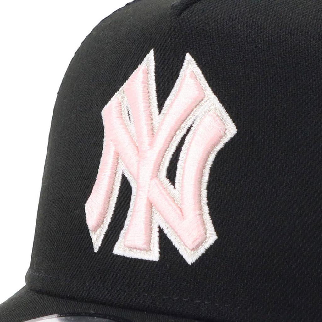 New Era 9FORTY AFrame Trucker Mesh Cap NY Black Pink New York Yankees Men Free 15355863 NER37C0412