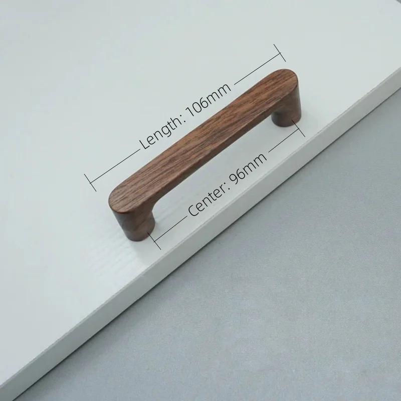 Nordic Wooden Cabinet Handle Cupboard Door Knob and Handle Kitchen Drawer Pulls Wardrobe Door Handles for Furniture Hardware