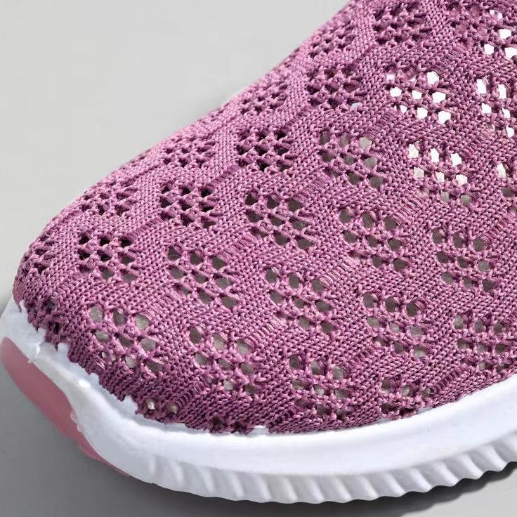 Fashion Mesh Shoes Women Shoes Sports Shoes Breathable Flats Soft Sole Casual Sneakers