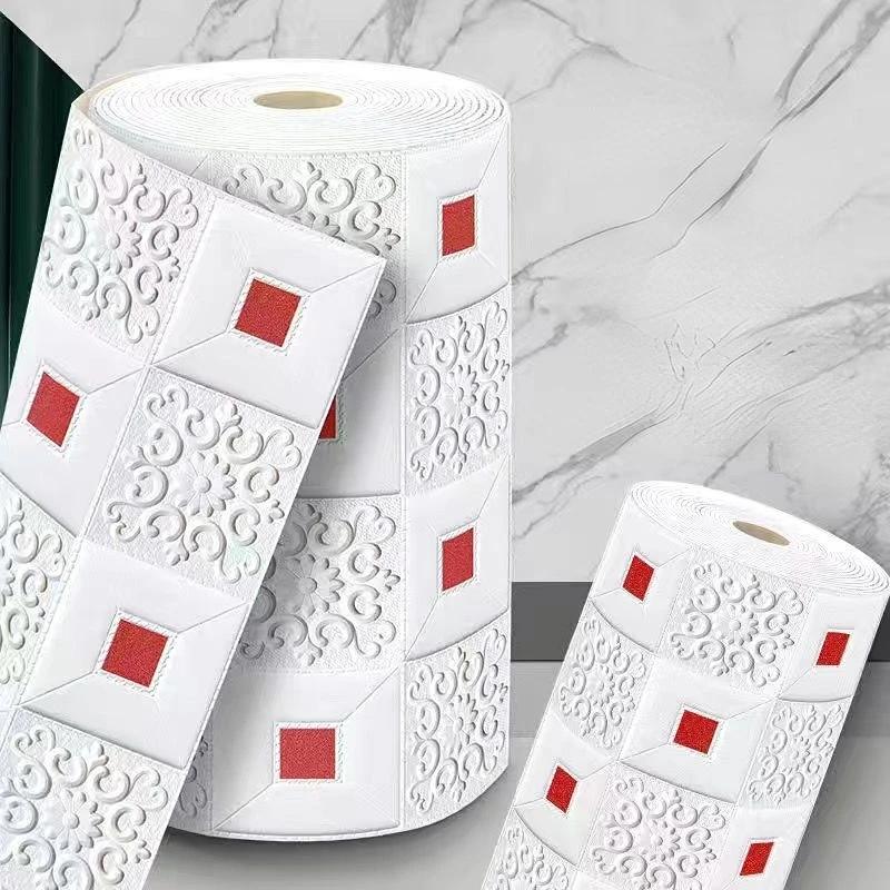 70x1000cm 3D Brick Wall Stickers DIY Decor Self-Adhesive Wallpaper For Kids Room Bedroom Kitchen Home Wall Decor
